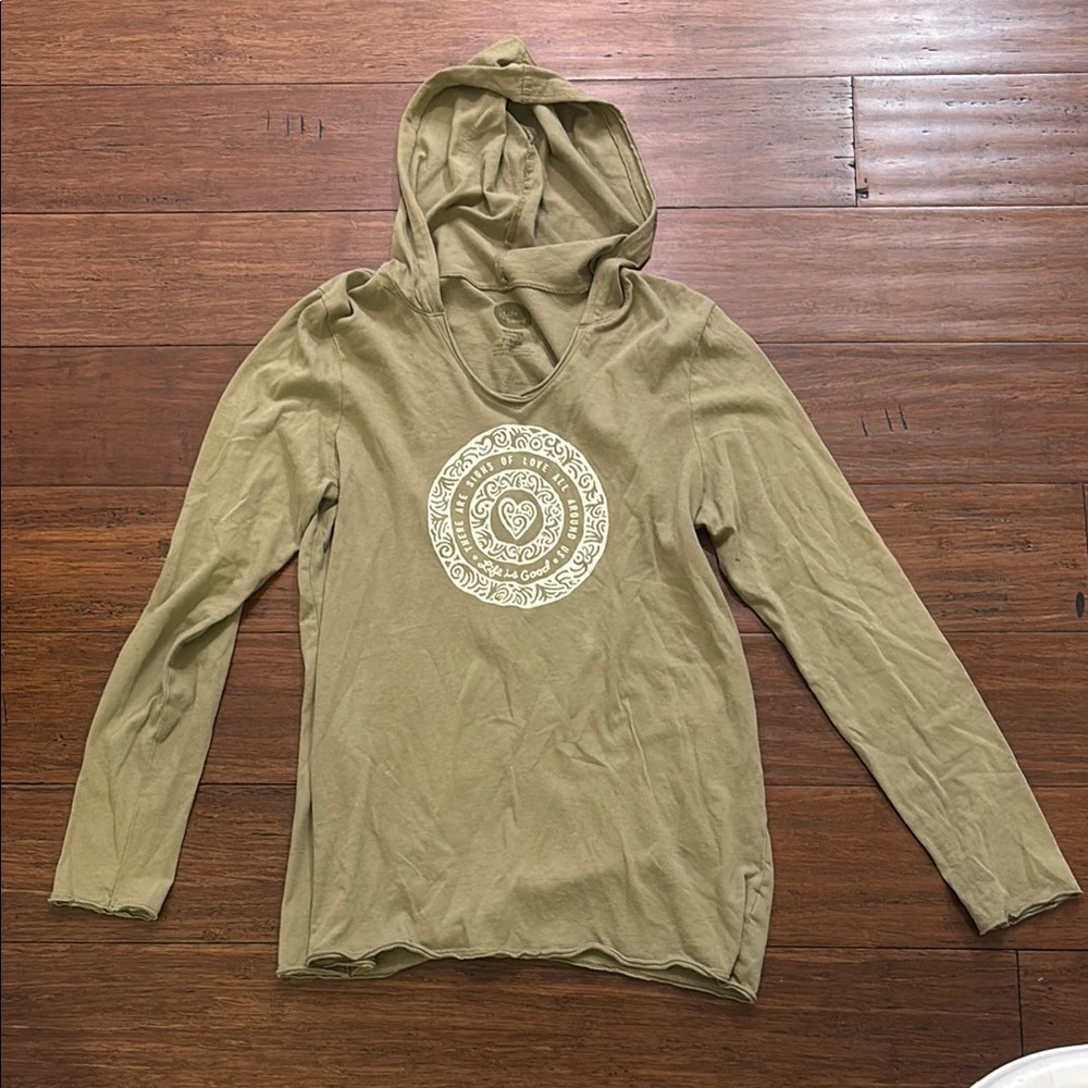 Life is Good hooded long sleeve